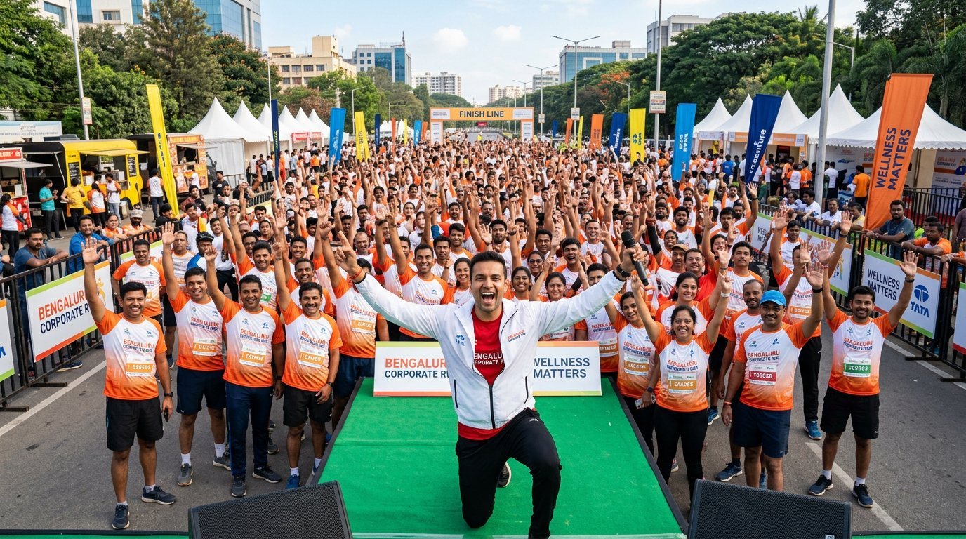 AADHI Events crowd celebration - hundreds of runners
