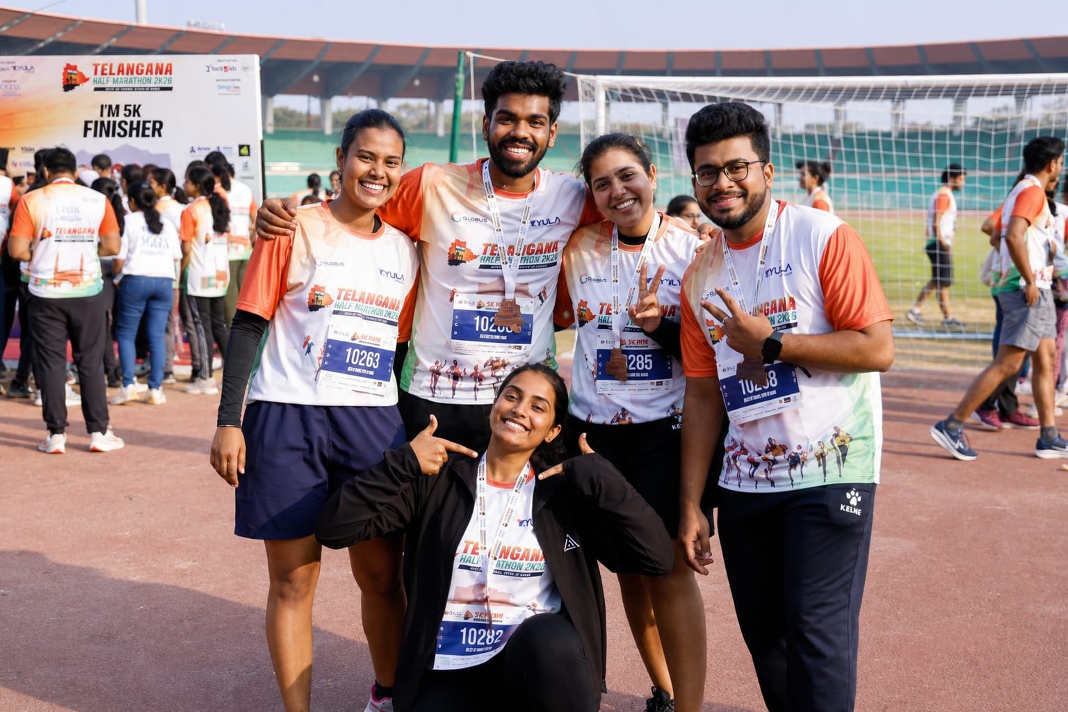 5K Finishers Celebrate